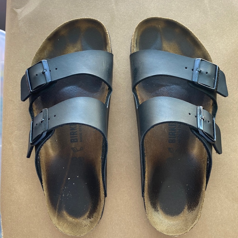 Birkenstock Arizona Birko Floor Black Sz 40 / 9